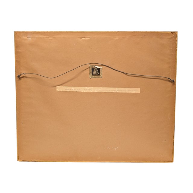 1950s "Spring Eternal No. 5" Lithograph by Tyrus Wong. Dated 1956. International Art Publishing. Old Aaron Brothers frame!