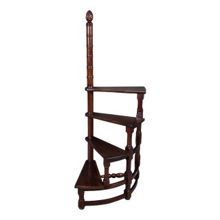 20th Century Victorian Mahogany Library Step Stool, England For Sale