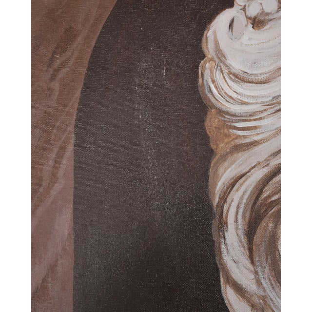 William Skilling "Bust of a Lady" Oil on Canvas Painting 3' Ft For Sale - Image 9 of 18