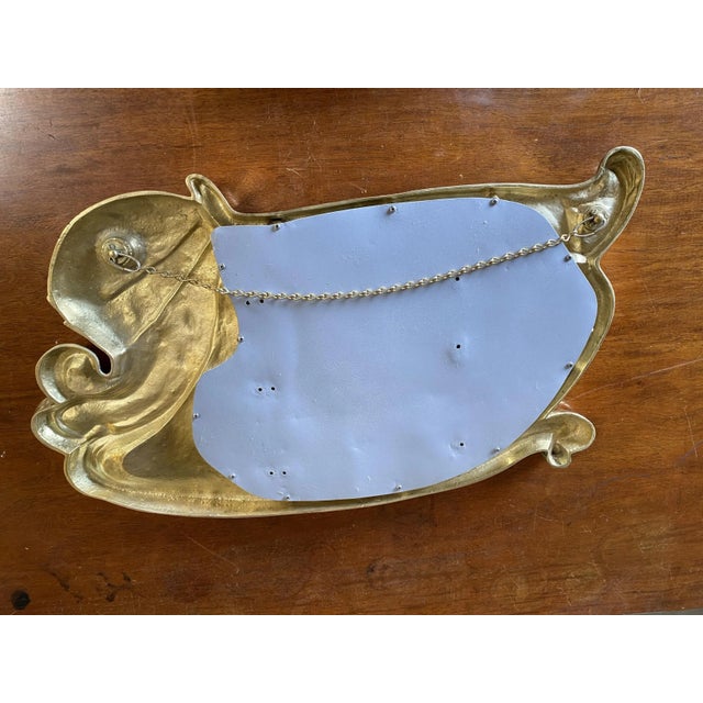 Restored Art Nouveau Figural Female Wall Mirror Signed Charles Emile Jonchery For Sale In Los Angeles - Image 6 of 8