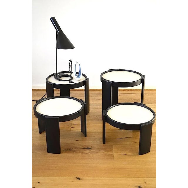 Model 780 Nesting Tables by Gianfranco Frattini for Cassina, 1960s, Set of 4 For Sale - Image 3 of 18