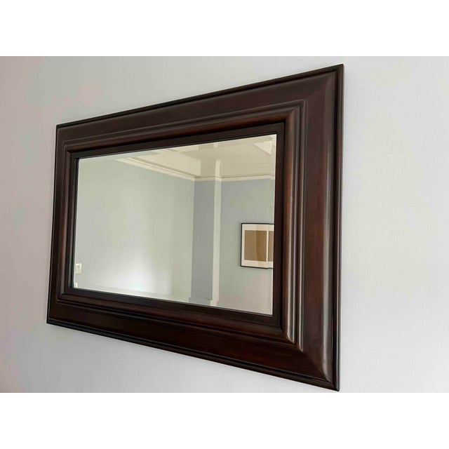 2000 - 2009 Rectangular Beveled Wood Wall Mirror from Pottery Barn For Sale - Image 5 of 5