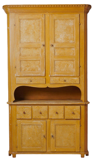 Tall Antique Northern Swedish Country Cabinet