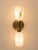Not Yet Made - Made To Order Luxury Alabaster Wall Sconce Set of 2, Handcrafted Solid Brass Double Cylinder Wall Sconce, Italian Marble Wall Lamp, Brass Double Light Fixture For Sale - Image 5 of 10