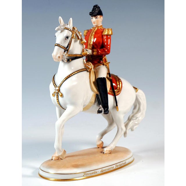 A pirouette (old french 'pirouet' = spinning top) is a movement performed by a horse in equestrianism and a dressage...