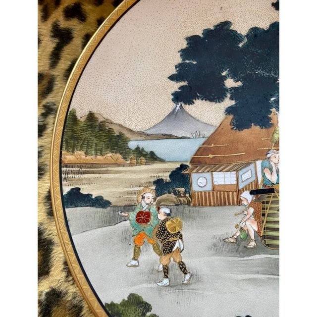 Tan Antique Kutani or Satsuma Plate, 1870-1910 For Sale - Image 8 of 10