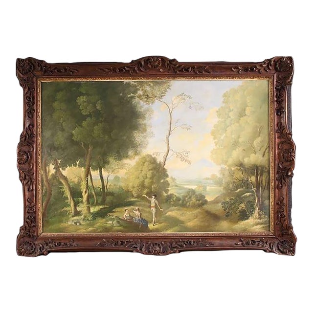 Large Italian Painting From the Mid-20th Century 1952 - Unsigned For Sale