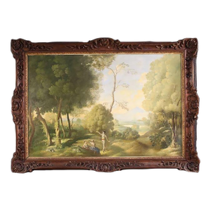 Large Italian Painting From the Mid-20th Century 1952 - Unsigned