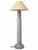 1980s Postmodern Blue-Gray Twisted Column Floor Lamp With Cream Empire Shade For Sale - Image 12 of 14