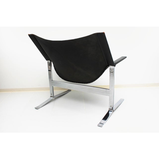 Sling Leather Armchair by Clement Meadmore for Leif Wessman Associates, Inc. N.Y. New York, 1960s For Sale - Image 10 of 18
