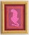 Cleo Plowden Leopard Folk Art Pop Art Shabby Chic Mauve Pink Burgundy Oriignal Oil Painting by Cleo Plowden For Sale - Image 4 of 5