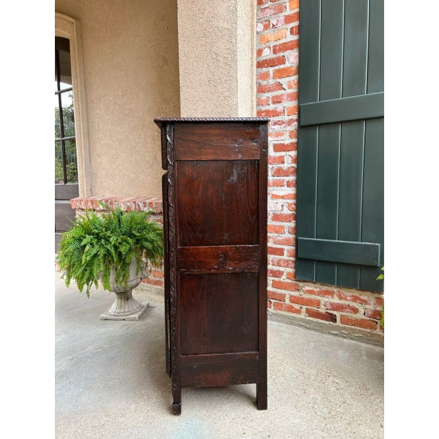 Antique French Cabinet Carved Oak Demeter Harvest Cornucopia Greek Goddess For Sale - Image 10 of 12