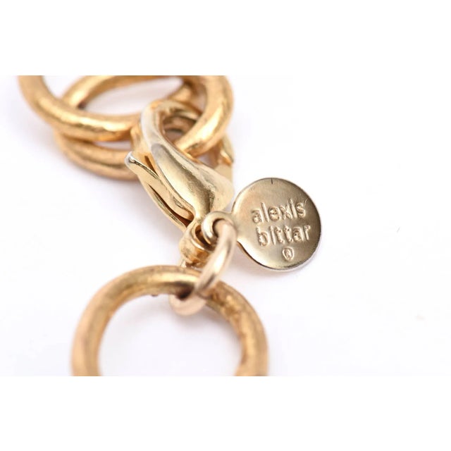 Alexis Bittar Signed Gold Filled Link Chain Necklace For Sale In Miami - Image 6 of 9