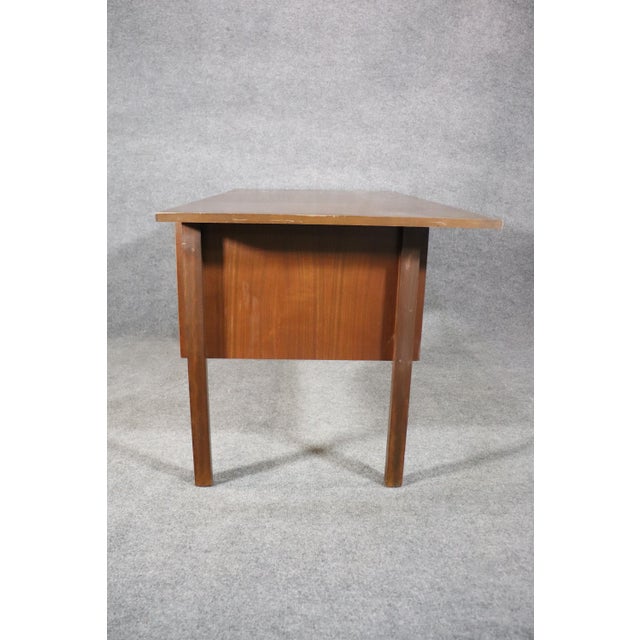 Wood Mid 20th Century Mid-Century Walnut Desk For Sale - Image 7 of 12
