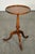 Vintage Theodore Alexander Brown Leather Top Side End Wine Table For Sale - Image 4 of 12