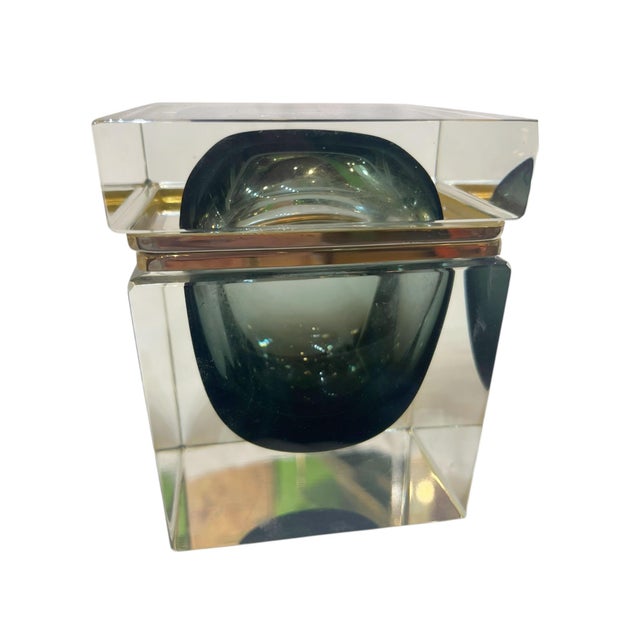 Sommerso Murano Glass Box For Sale - Image 4 of 5