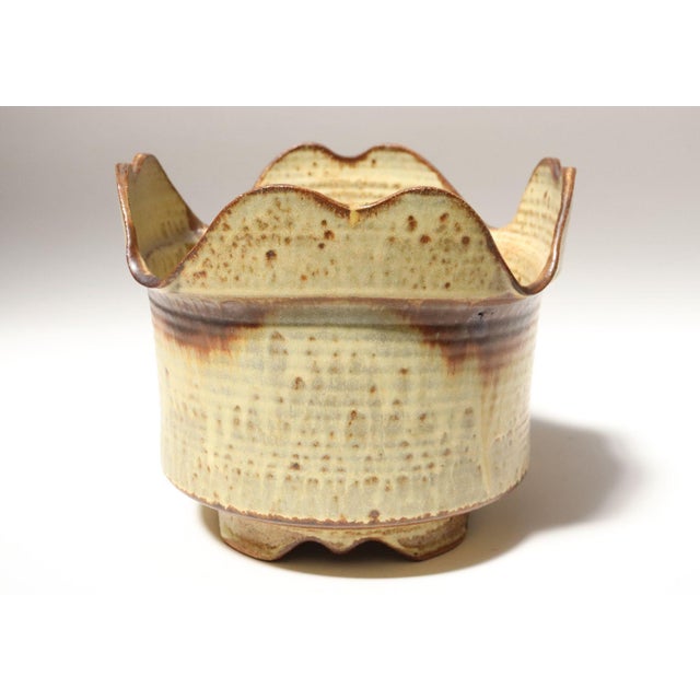Studio ceramic planter by ceramicist, Deanna Nichols (b. 1942-2017, Missouri). Holding a BFA from Kansas City Art...