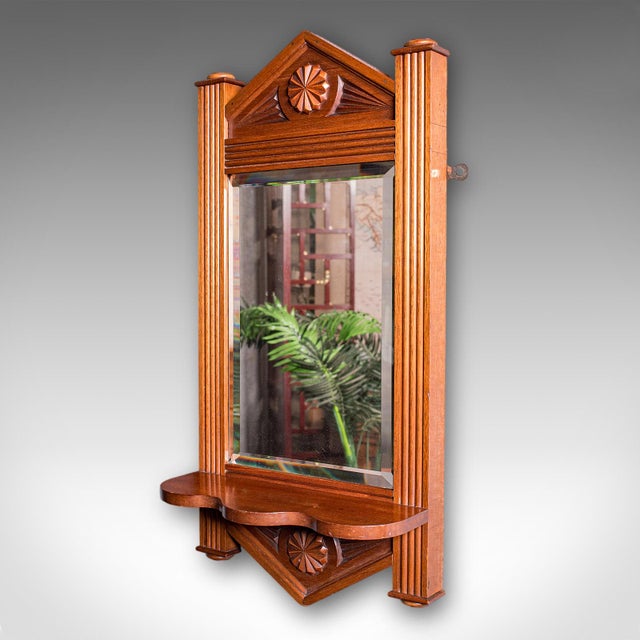 Traditional Antique Hallway Mirror, English, Walnut, Glass, Valet, Reception Hall, Edwardian For Sale - Image 3 of 10
