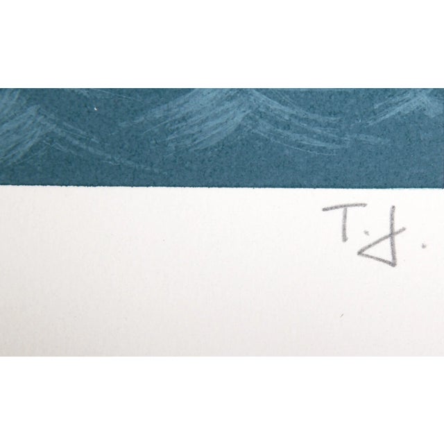 Artist: Theodore Jeremenko, American (1938 - ) Title: Waterside Town II Year: circa 1985 Medium: Silkscreen on Arches,...