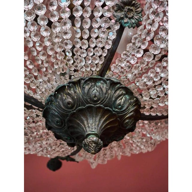 Large Antique Louis XVI Pear Chandelier For Sale - Image 3 of 15