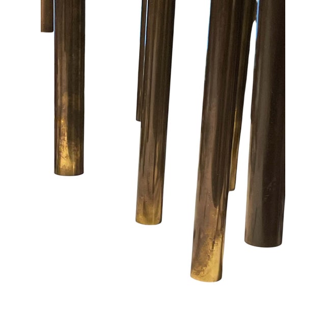 Vintage Lightolier Brass 36 Light Chandelier by Gaetano Sciolari For Sale - Image 6 of 14