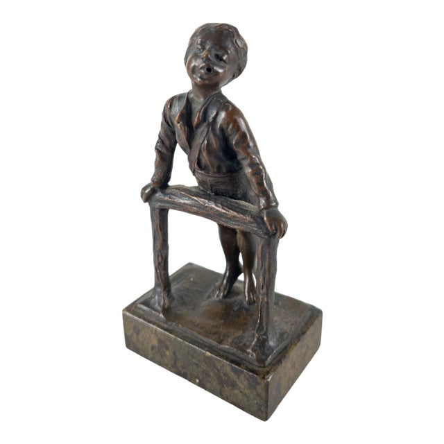 Early 20th Century Austrian German Bronze Boy Figure For Sale