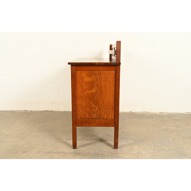 L. & J. G. Stickley Antique Mission Oak Arts & Crafts Sideboard, Circa 1910 For Sale - Image 15 of 17