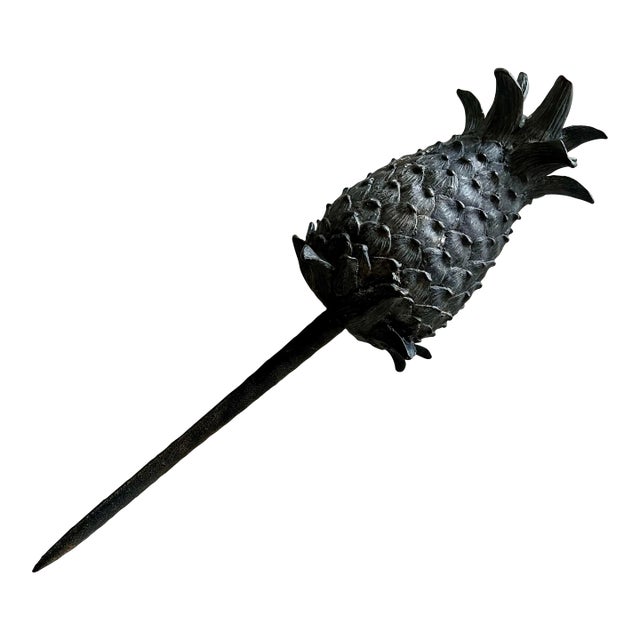 Verdigris Pineapple Outdoor Garden Stake For Sale