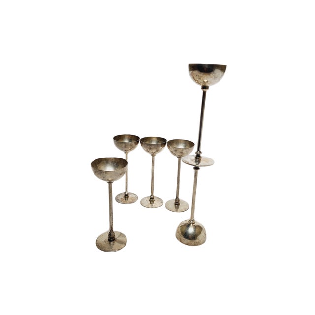 Metal Vintage Polish Liquor Set from Imago Artis, 1970s, Set of 6 For Sale - Image 7 of 15