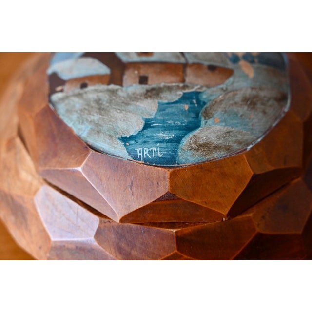 1960s Mid-20th Century Carved Wooden Lidded Box, 1960s For Sale - Image 5 of 10