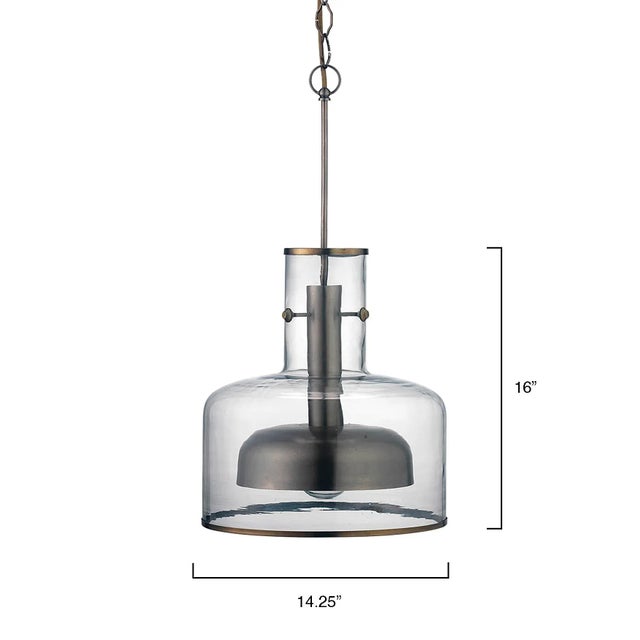 Contemporary Jamie Young Clyde Iron & Glass Pendant For Sale - Image 3 of 6