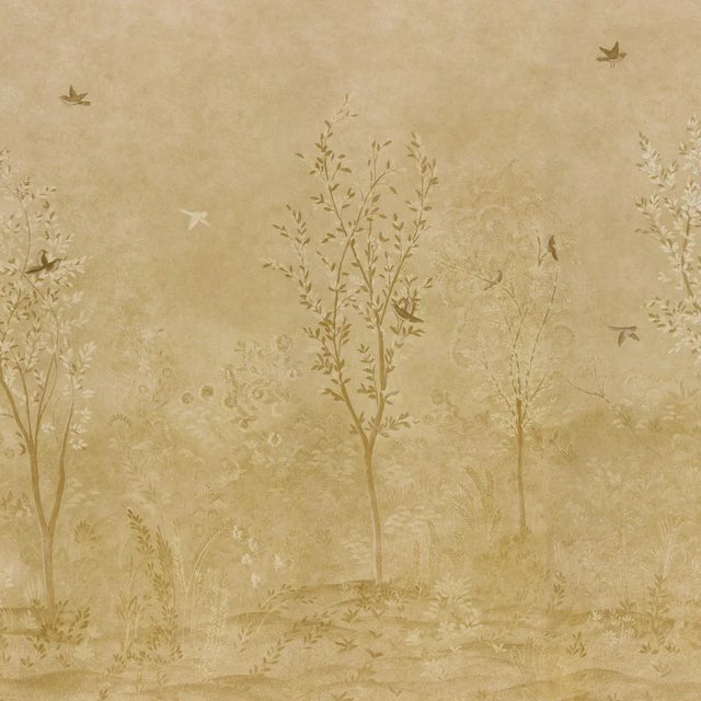 Contemporary Schumacher X Colette Cosentino Sublime 4 Panel Set In Gold For Sale - Image 3 of 6