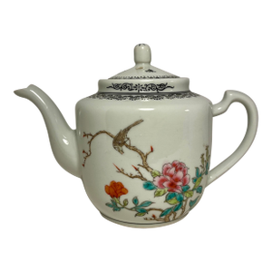 Vintage Chinese Jingdezhen Hand Painted Porcelain Tea Pot
