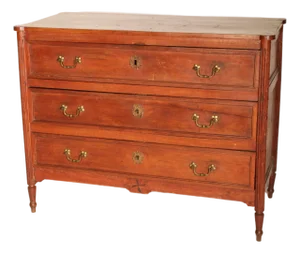 Antique Louis XVI Style Fruit Wood Chest of Drawers