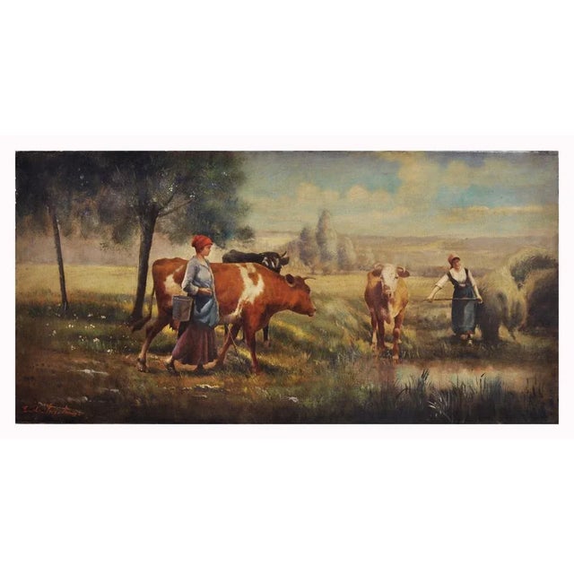 Country Landscape - Emilio Pergola Italia 2005 - Oil on canvas cm.50x100. Pergola’s works reveal that touch of antiquity...