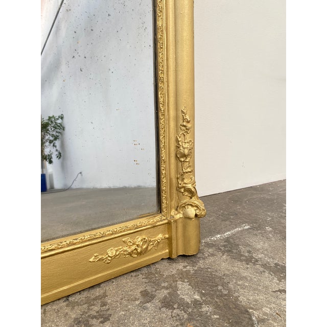 Stuccoed and Gilded Wooden Mirror, France, 19th Century For Sale - Image 4 of 12