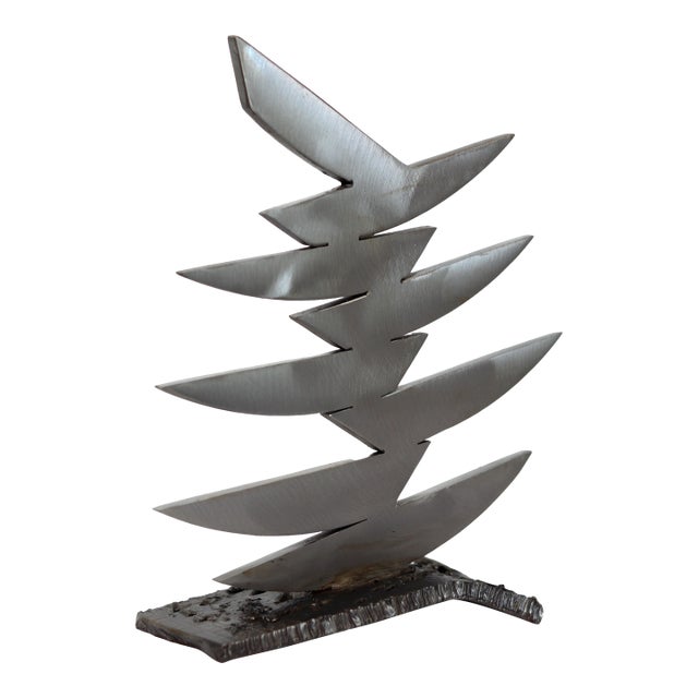 Rough Seas - Contemporary Expressive Jagged Abstract Metal Sculpture Original Artwork by Granville Beals For Sale