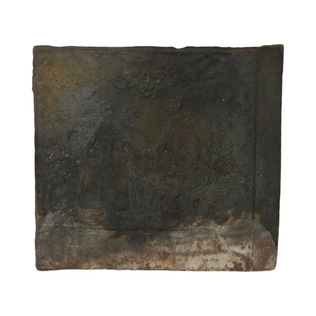 Vintage Cast Iron Fireback For Sale - Image 12 of 12