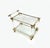 Italian Serving Bar Cart in Acrylic and Brass, 1970s For Sale - Image 3 of 15