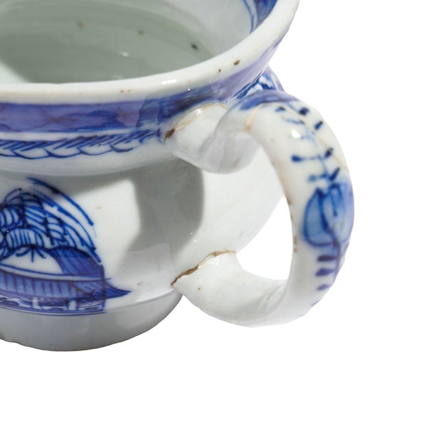 Matched Pair of Chinese Export Porcelain Pig Snout Creamers, C. 1820 For Sale - Image 10 of 11