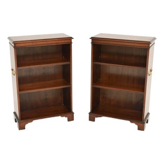 Vintage Military Campaign Style Open Bookcases, 1930, Set of 2 For Sale