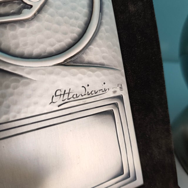 925 Sterling Silver Sheet Cycling Trophy Plaque from Ottaviani, Italy, 1970s For Sale - Image 6 of 10