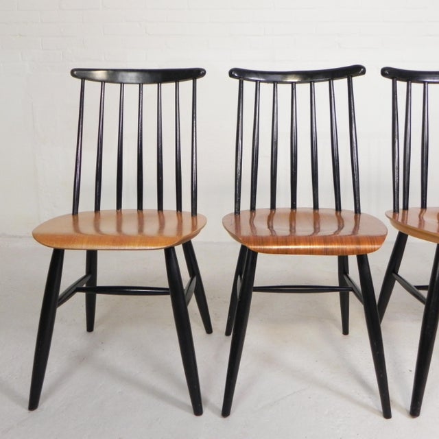Vintage Model Fanett Spindle Chairs from Tapiavaara, 1960s, Set of 4 For Sale - Image 12 of 18