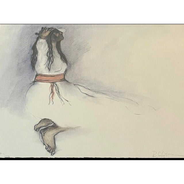 Vintage 1976 exhibition poster print by acclaimed Native American artist R. C. Gorman, widely celebrated for his iconic...