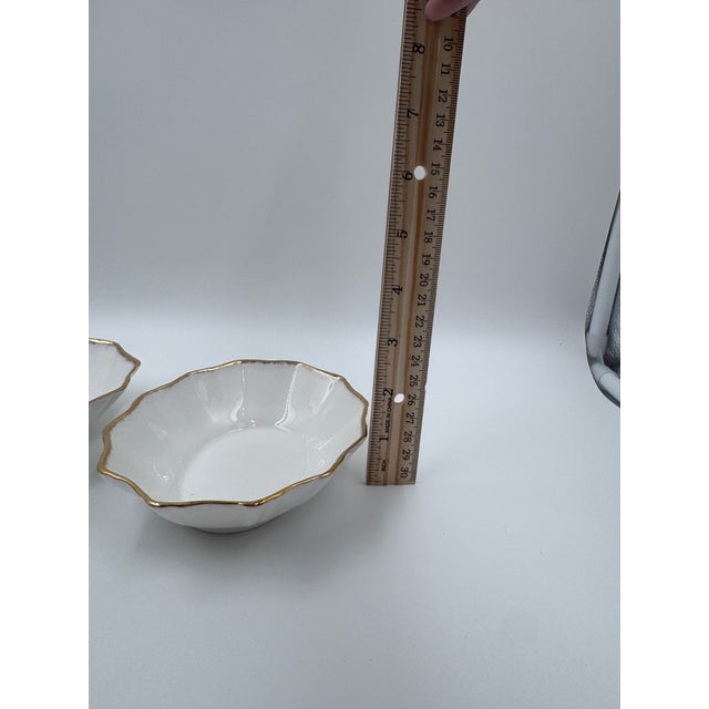 Ceramic Mid 20th Century Royal Albert Bone China Gold Rim Sandwich & Tidbit Serving Set – 4 Pieces For Sale - Image 7 of 8