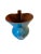Vintage Hand-Crafted Ceramic Blue & Brown Glaze Pitcher For Sale - Image 9 of 10