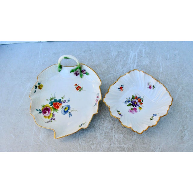 Pair of Meissen Style Porcelain Dishes For Sale - Image 4 of 8