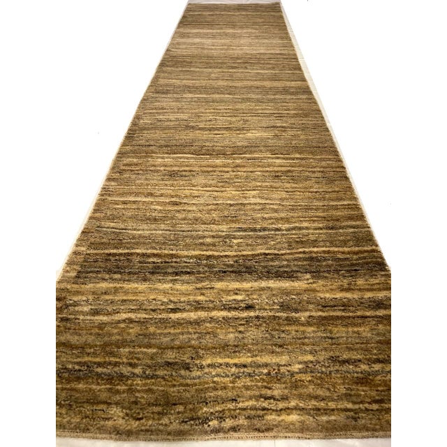 Textile Pasargad DC Fine Hand Knotted Gabbeh Runner Rug For Sale - Image 7 of 8