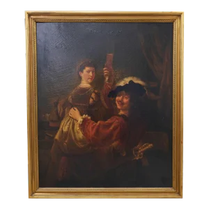 After Rembrandt "The Prodigal Son in the Tavern" Old Master Style Painting