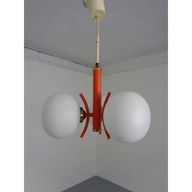 Space Age Sputnik Ceiling Lamps with Glasses by Richard Essig, Germany, 1970s, Set of 2 For Sale - Image 6 of 18